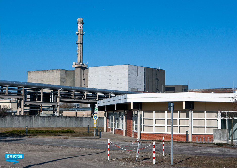 1 der 5 Reaktorblöcke des Kernkraftwerks Lubmin
